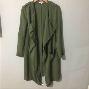 Green drapey cardigan